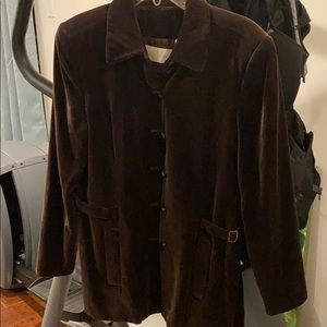 Brown velvet blazer